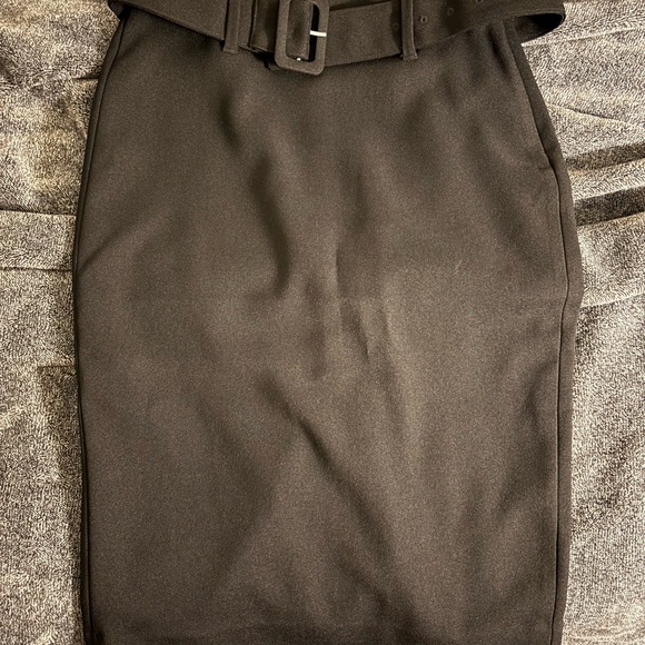 Express Dresses & Skirts - Express Classic Black Pencil Skirt with Belt